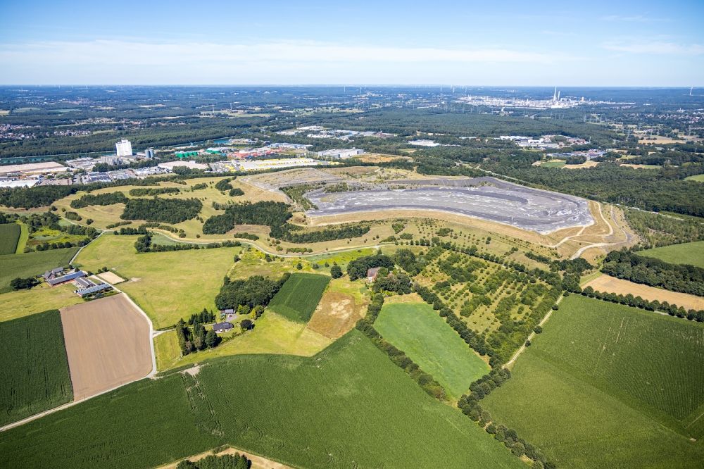 Aerial image Dorsten - Acclivity Huerfeld in Dorsten in the state of North Rhine-Westphalia