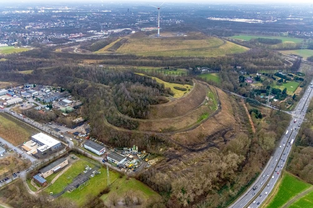 Aerial photograph Gladbeck - Reclamation site of the former mining dump in NSG Natroper Feld in Gladbeck in the state North Rhine-Westphalia, Germany