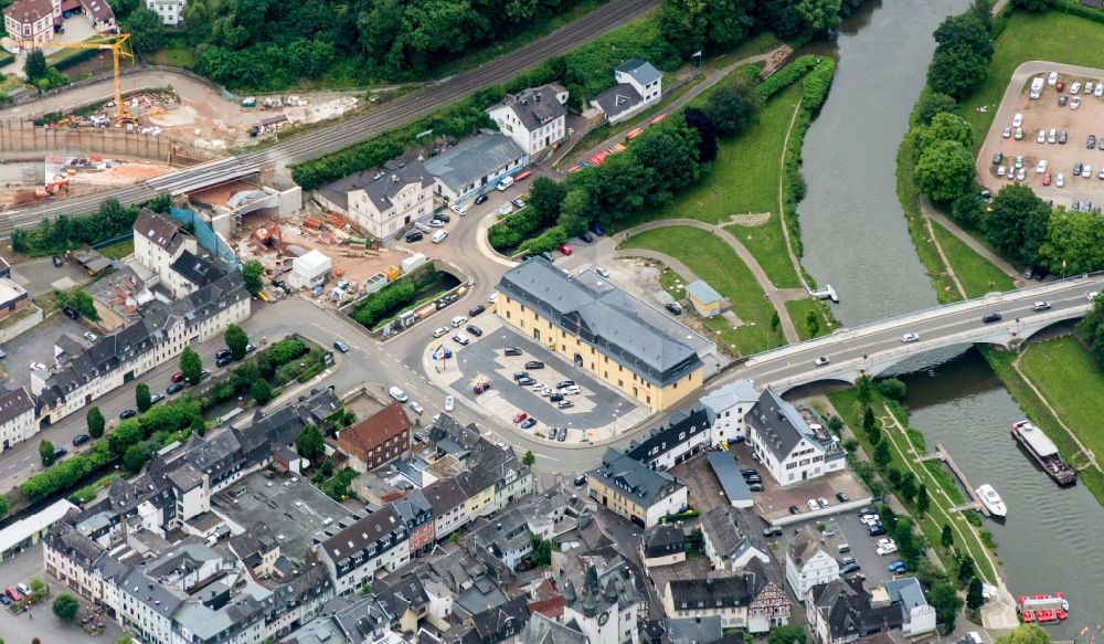 Aerial photograph Diez - Administrative building and office complex Alte Kaserne in Diez in the state Rhineland-Palatinate, Germany
