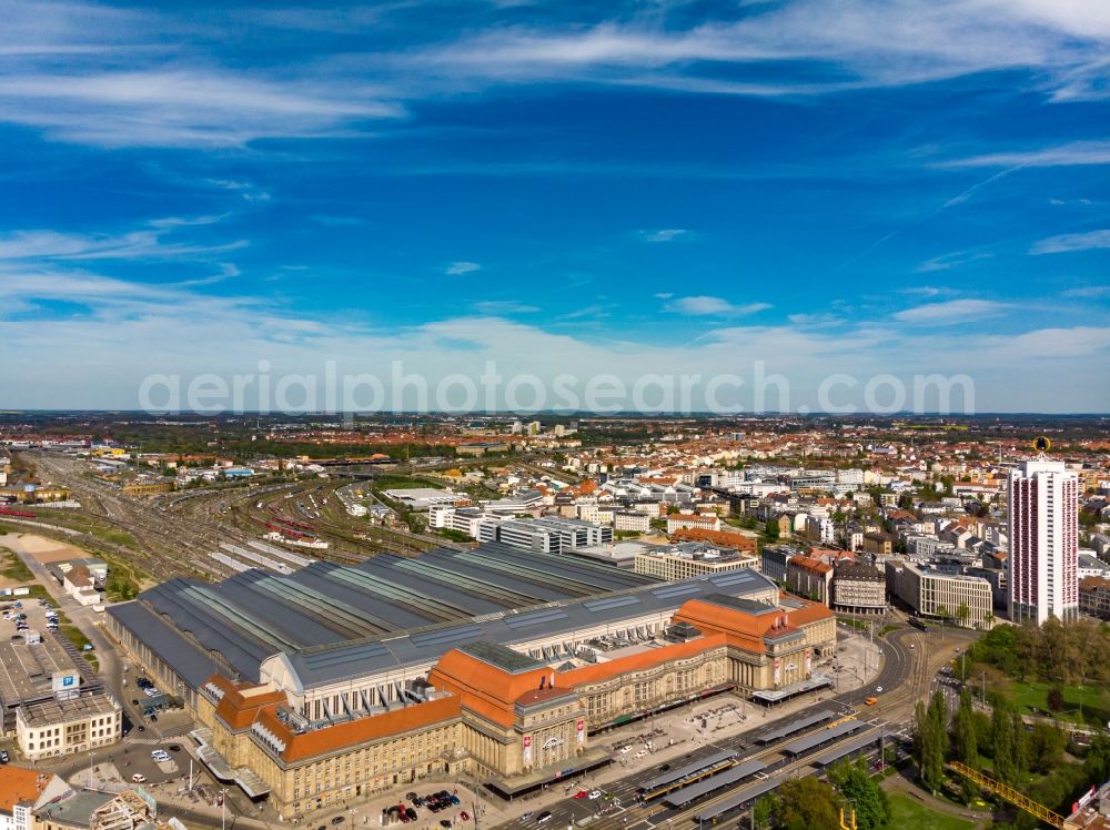Aerial image Leipzig - Main Station in Leipzig in the state Saxony, Germany