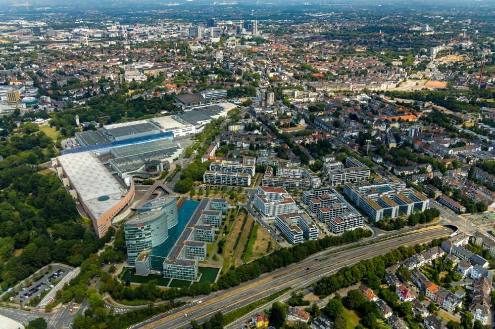 Essen from above - Main administration building of E.ON Ruhrgas AG in the district Ruettenscheid in Essen in the federal state North Rhine-Westphalia