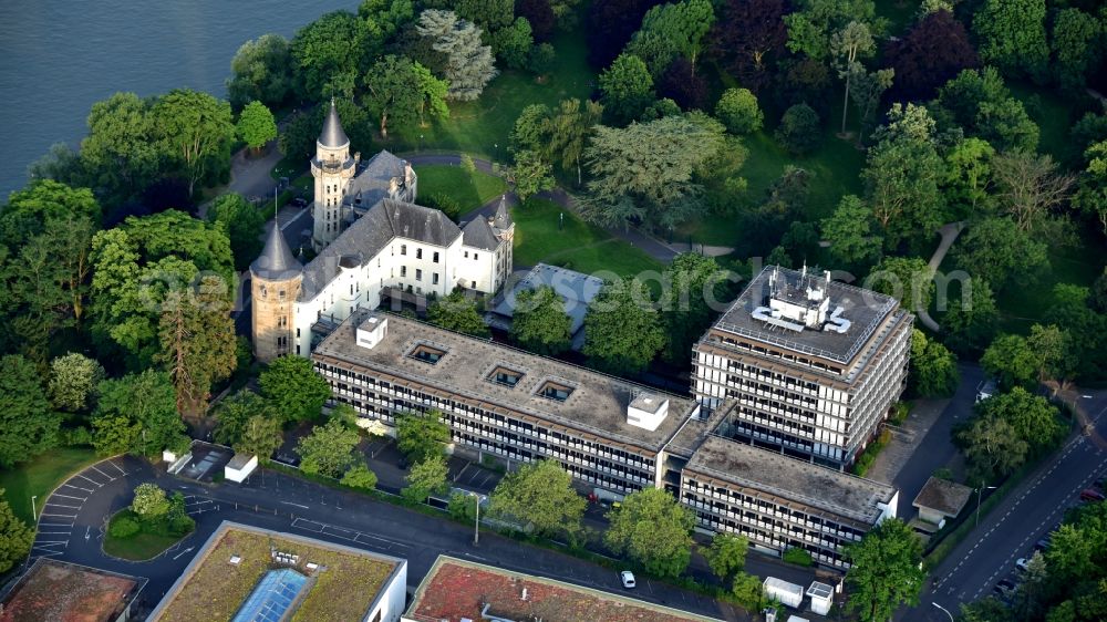 Aerial image Bonn - The Carstanjen house used by the United Nations in Bonn in the state North Rhine-Westphalia, Germany. The new building area was created in the 1960s