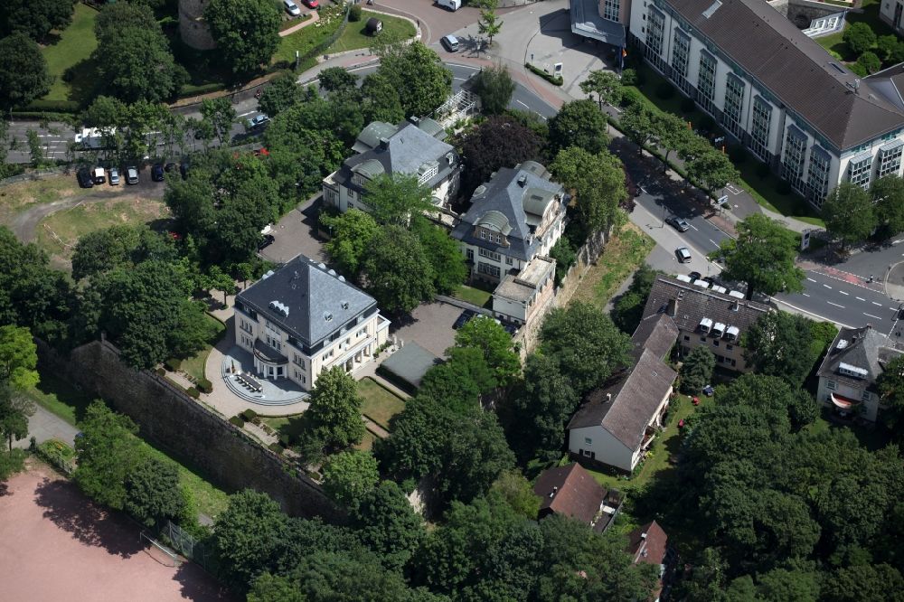Mainz from the bird's eye view: View of the villa musica in Mainz in the state of Rhineland-Palatinate, The Villa Musica is a foundation of the state of Rhineland-Palatinate and the SWR to promote young musicians and the organization of concerts in classical music