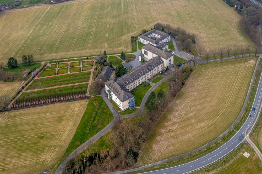 Aerial photograph Wickede (Ruhr) - Aerial view of the Holy Spirit Monastery in the district of Wimbern in Wickede (Ruhr) in the German state of North Rhine-Westphalia, Germany