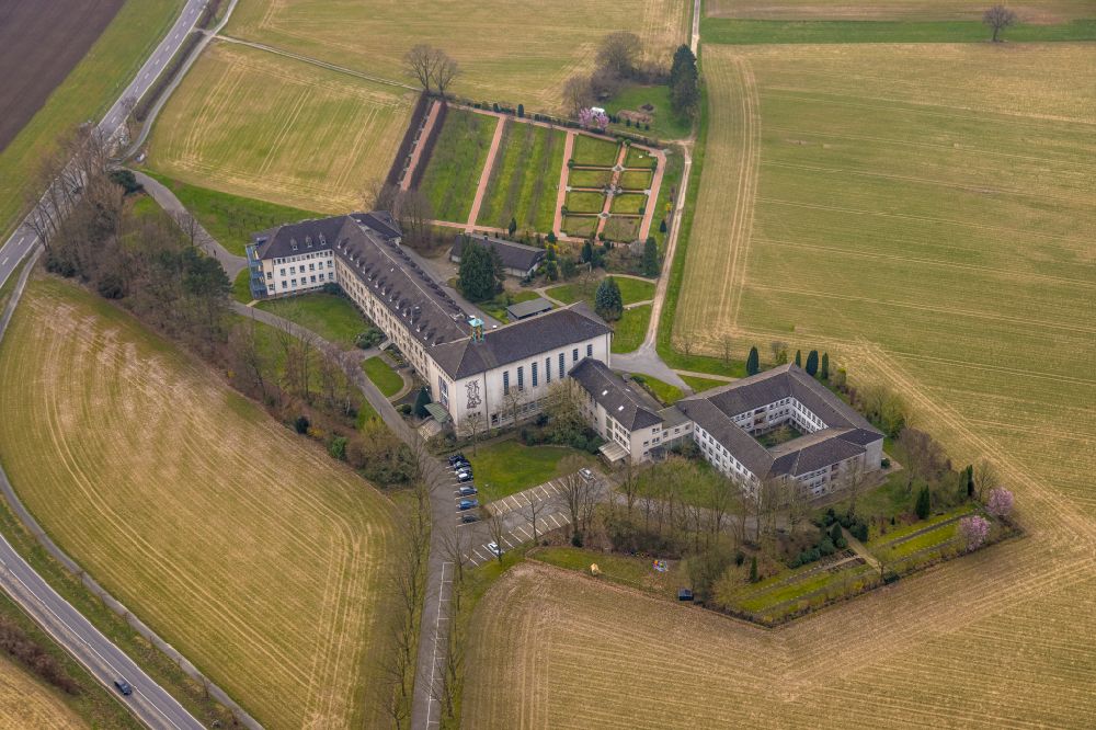 Wickede (Ruhr) from above - Aerial view of the Holy Spirit Monastery in the district of Wimbern in Wickede (Ruhr) in the German state of North Rhine-Westphalia, Germany