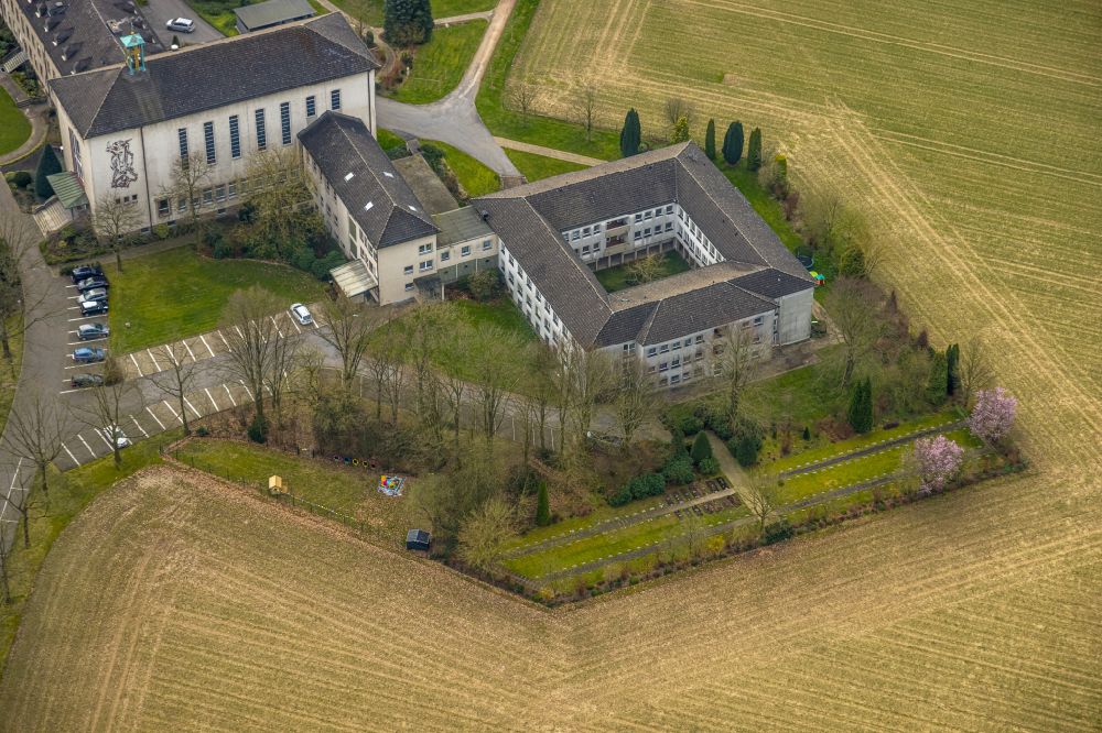 Wickede (Ruhr) from the bird's eye view: Aerial view of the Holy Spirit Monastery in the district of Wimbern in Wickede (Ruhr) in the German state of North Rhine-Westphalia, Germany
