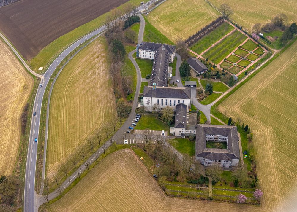 Aerial image Wickede (Ruhr) - Aerial view of the Holy Spirit Monastery in the district of Wimbern in Wickede (Ruhr) in the German state of North Rhine-Westphalia, Germany