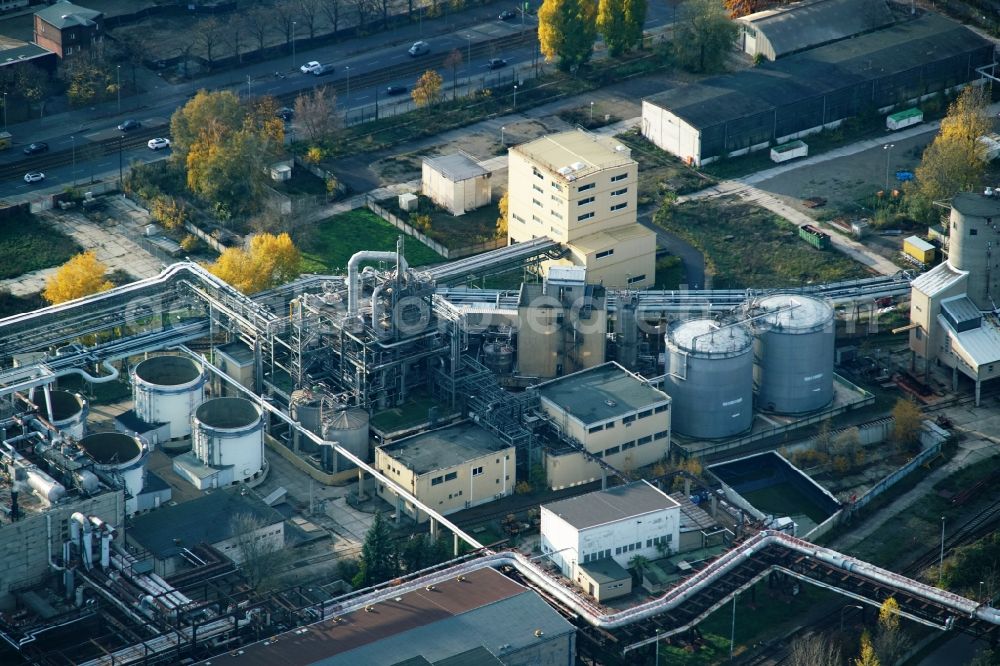 Aerial image Berlin - Combined heat and power station plant Klingenberg on Koepenicker Chaussee in Berlin-Rummelsburg