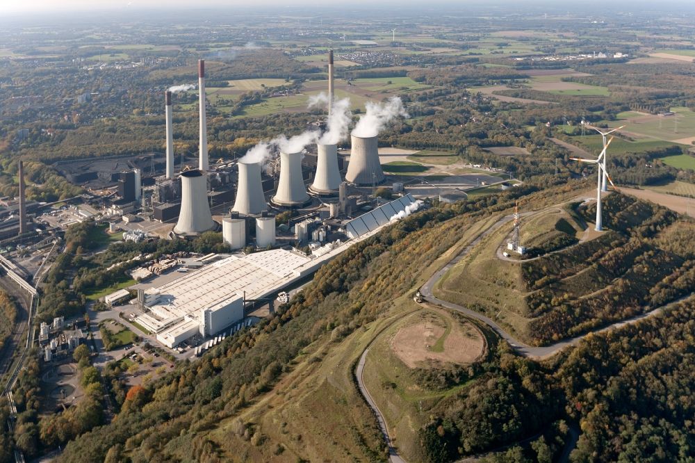 Gelsenkirchen Gelsenkirchen-Nord from above - Thermal power stations of E.ON Kraftwerke GmbH in Gelsenkirchen in North Rhine-Westphalia