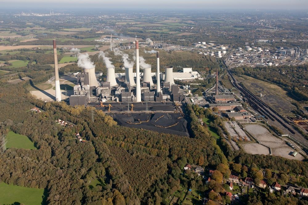 Aerial photograph Gelsenkirchen Gelsenkirchen-Nord - Thermal power stations of E.ON Kraftwerke GmbH in Gelsenkirchen in North Rhine-Westphalia