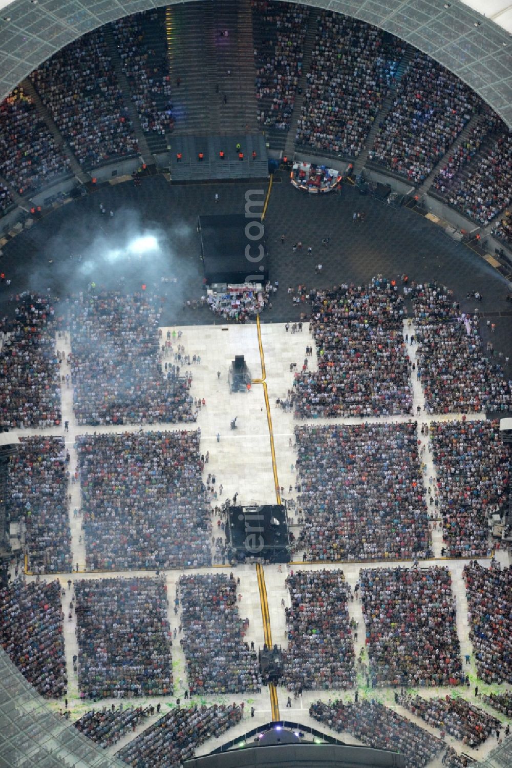 Berlin from above - Helene Fischer - Music concert in the grounds of the Arena olympic stadium in Berlin in Germany