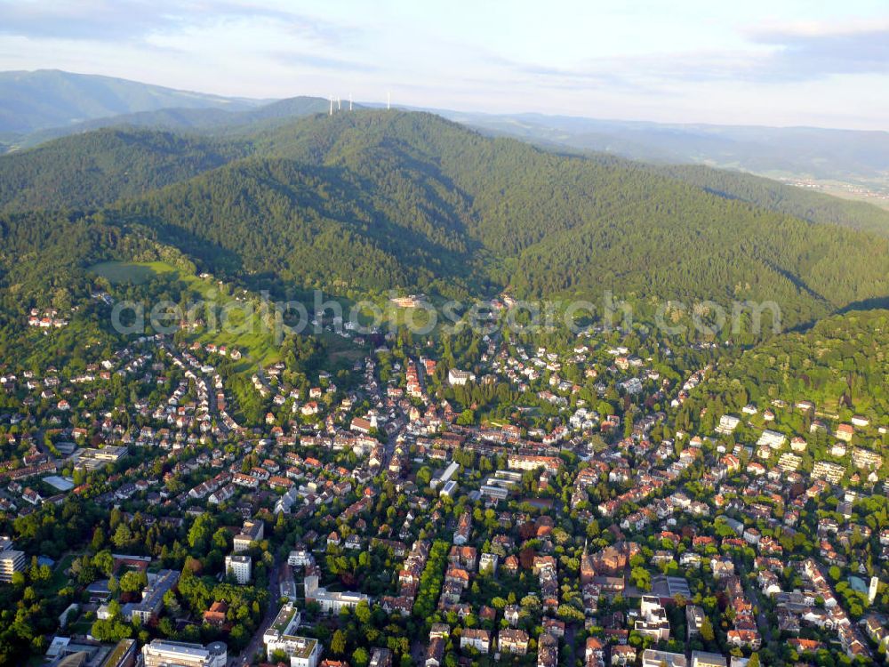 Aerial image Freiburg - Blick auf die Stadteile Herdern und Rosskopf von Freiburg.