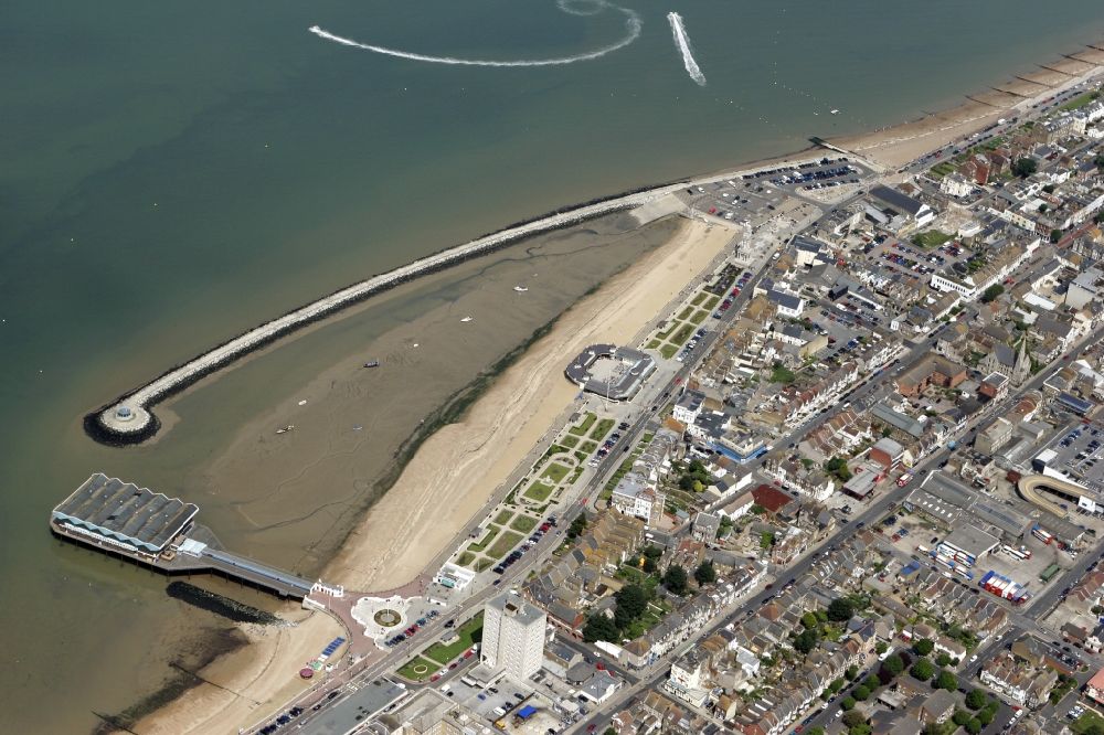 Herne Bay from above - Herne Bay is a small town in the county of Kent in England, United Kingdom