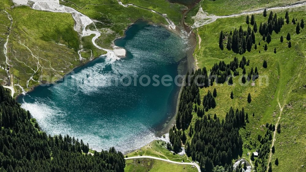 Aerial image Mittersill - Lake Hintersee in Mittersill in Salzburg, Austria