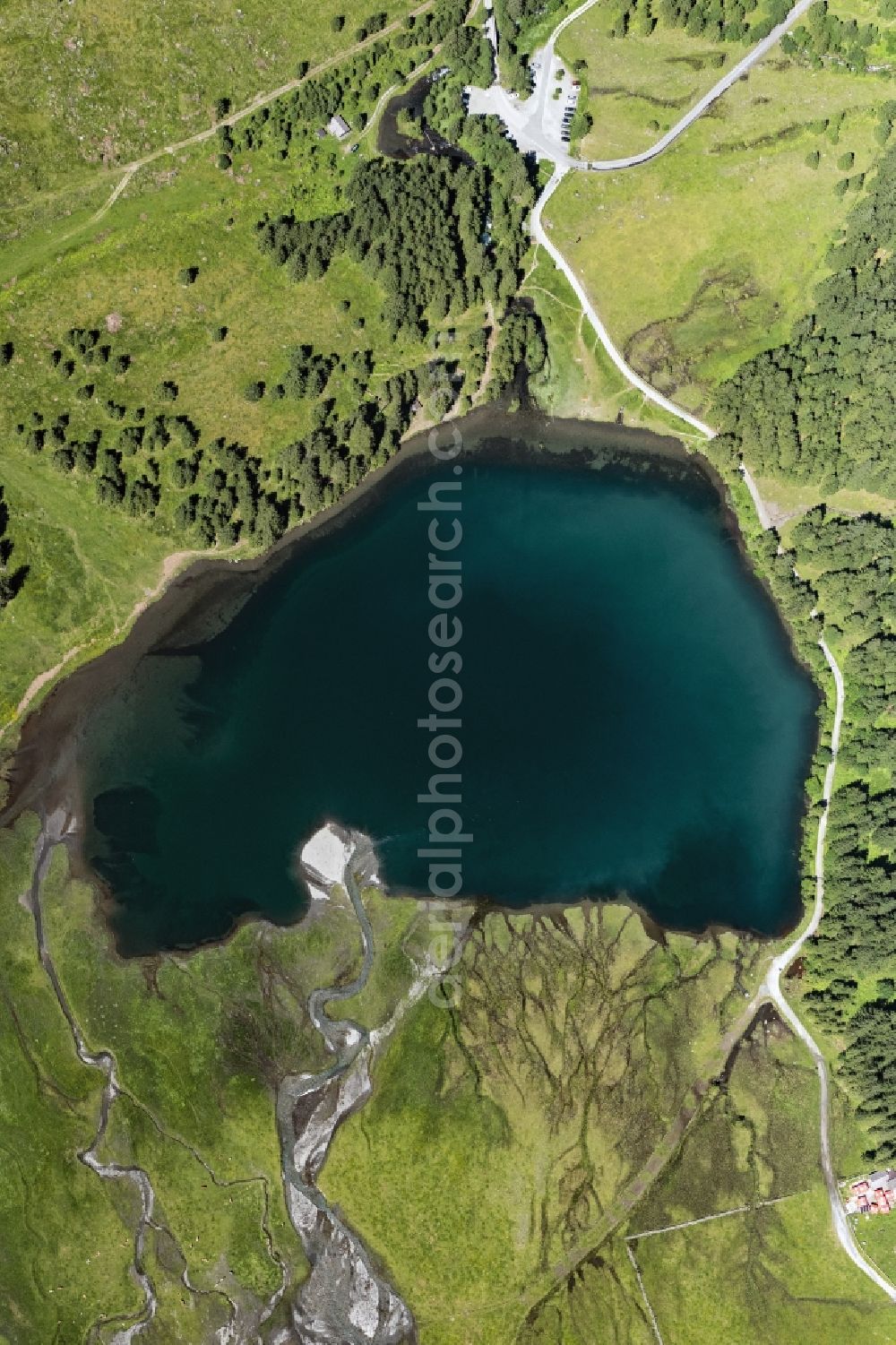 Aerial photograph Mittersill - Lake Hintersee in Mittersill in Salzburg, Austria