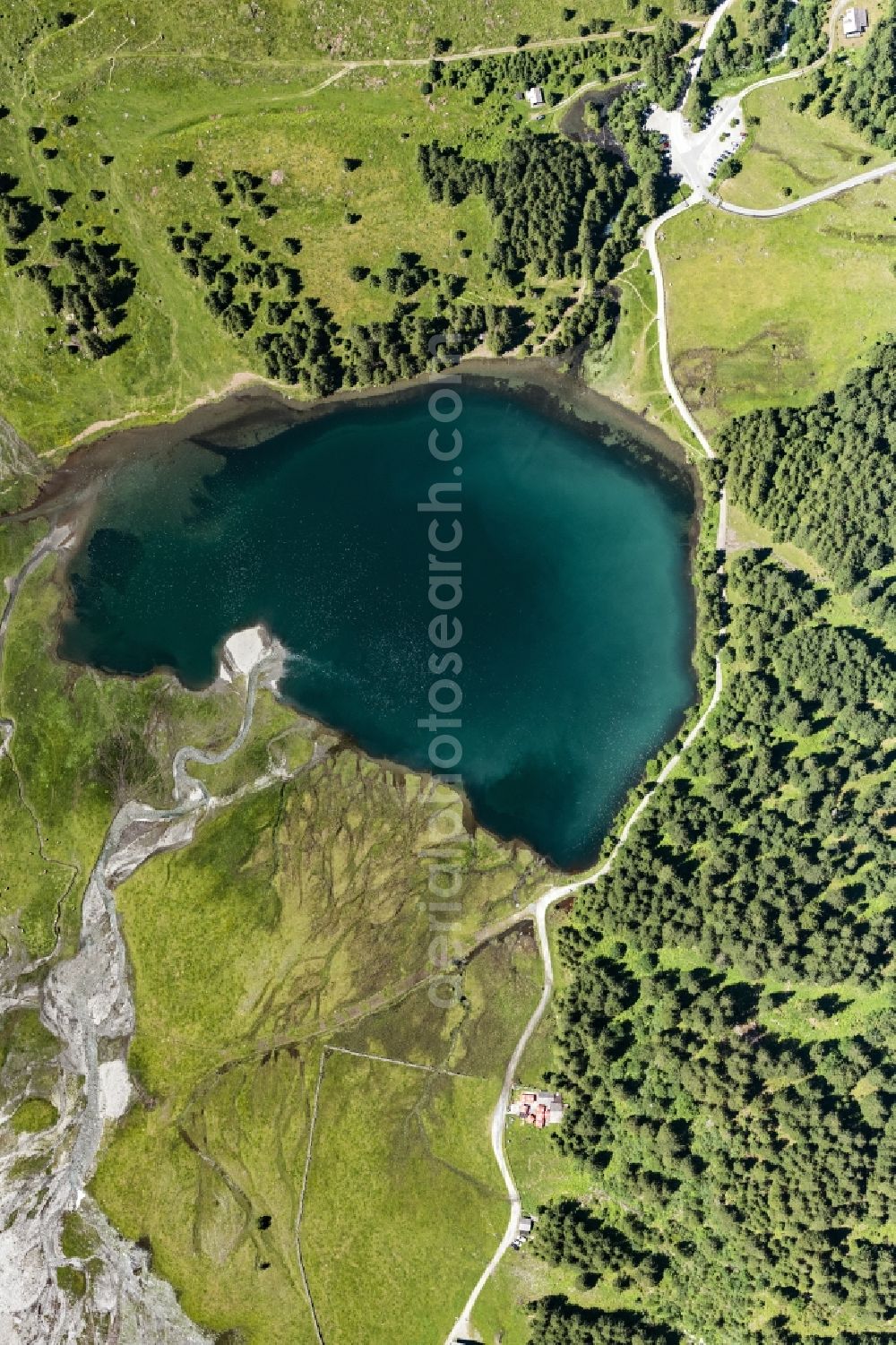 Mittersill from above - Lake Hintersee in Mittersill in Salzburg, Austria