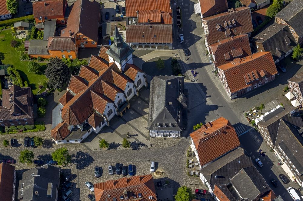 Aerial image Rietberg - Historic city center in Rietberg in North Rhine-Westphalia