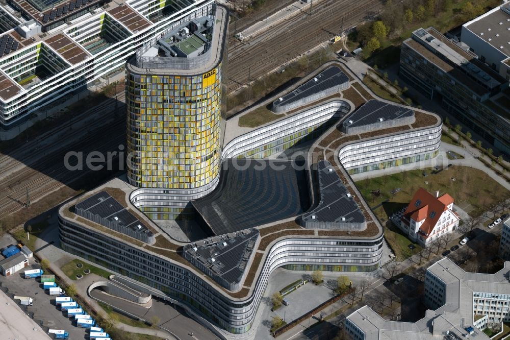 Aerial image München - High-rise ensemble of ADAC Zentrale in the district Sendling-Westpark in Munich in the state Bavaria, Germany