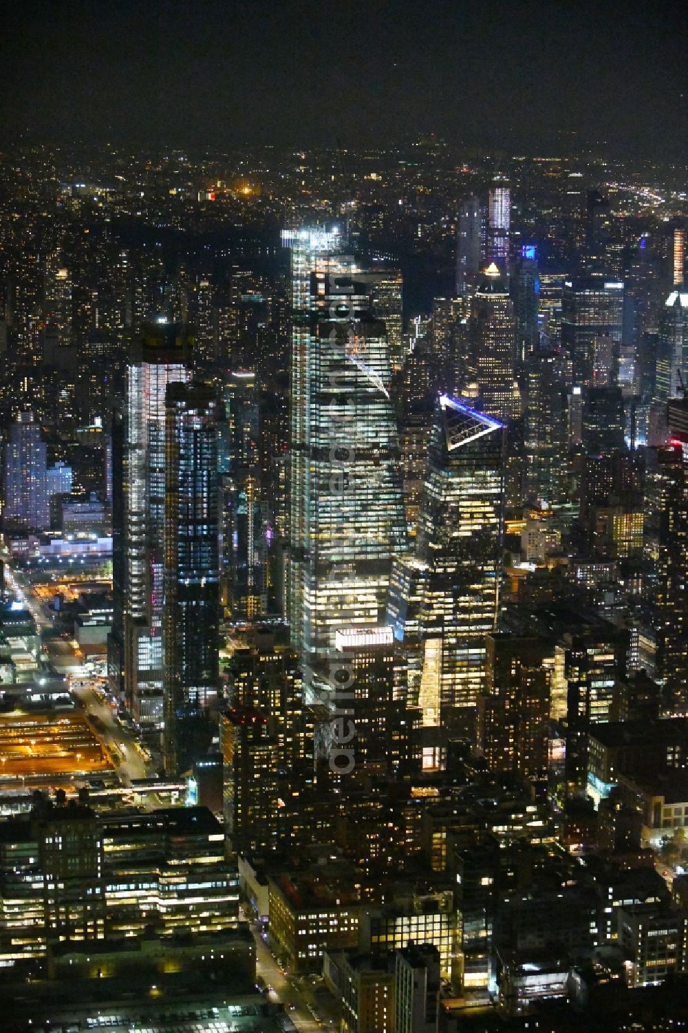 Aerial image New York - High-rise ensemble of on 10th Avenue in New York in United States of America