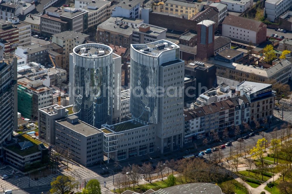 Aerial image Offenbach am Main - High-rise ensemble of Haus of Wirtschaft in Offenbach am Main in the state Hesse, Germany