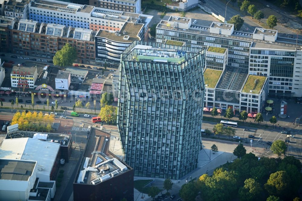 Hamburg from above - Skyscraper - Ensemble - complex Dancing Towers on the Reeperbahn in Hamburg