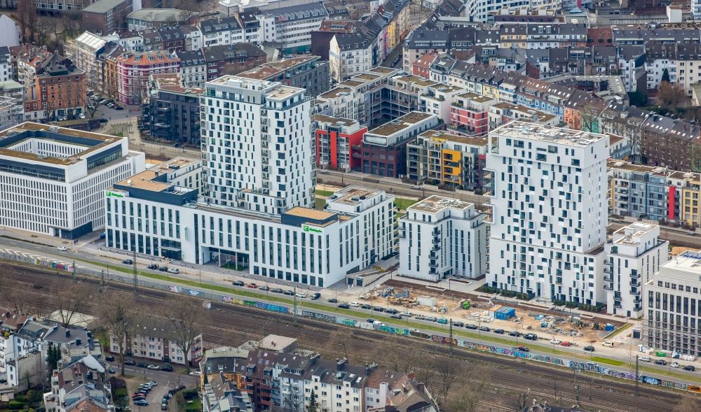 Aerial Image Dusseldorf High Rise Building Of The Hotel Complex Holiday Inn On Toulouser Allee In