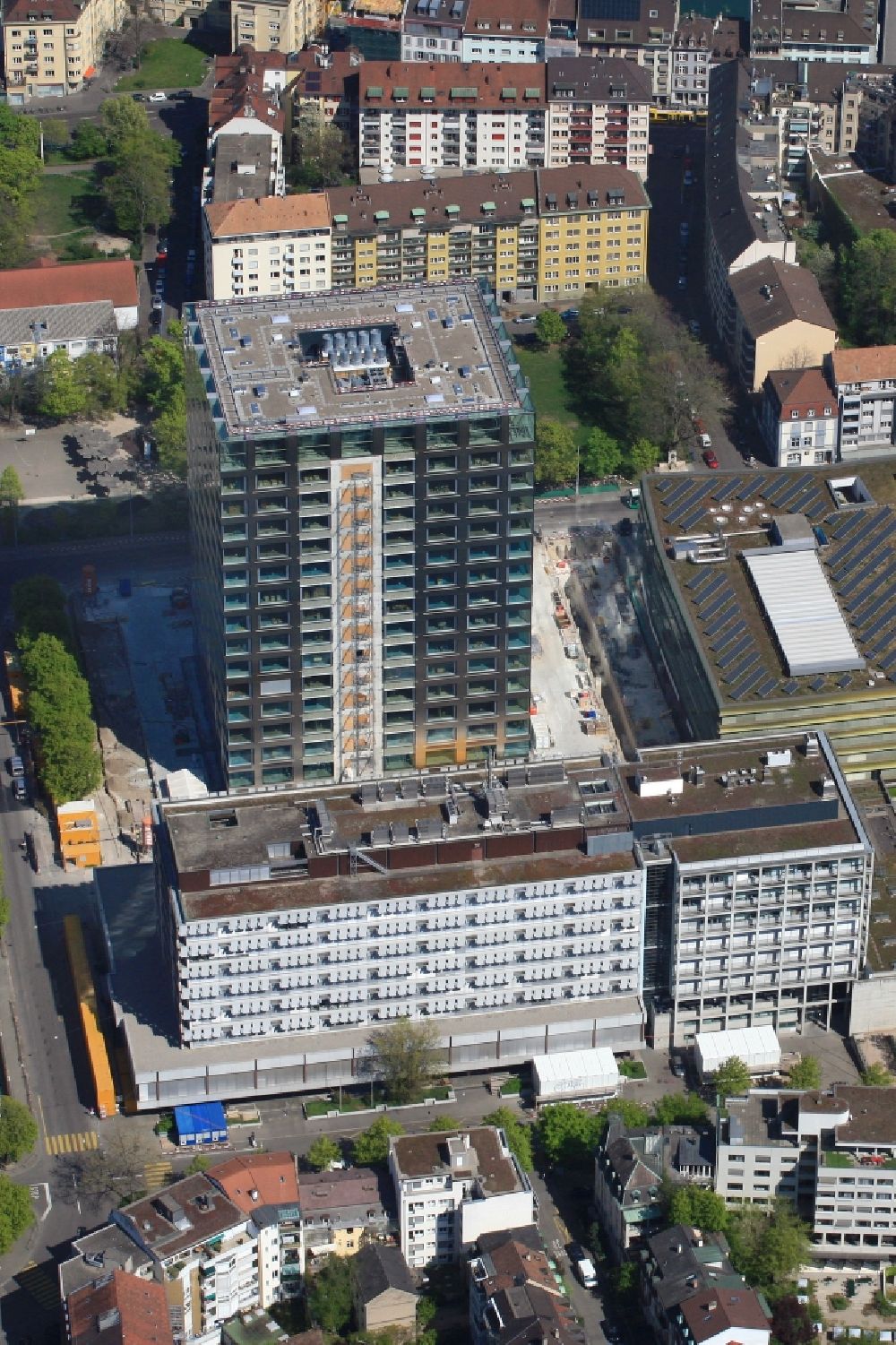 Aerial image Basel - High-rise building and Biocenter of the university Basle in Basle in Switzerland
