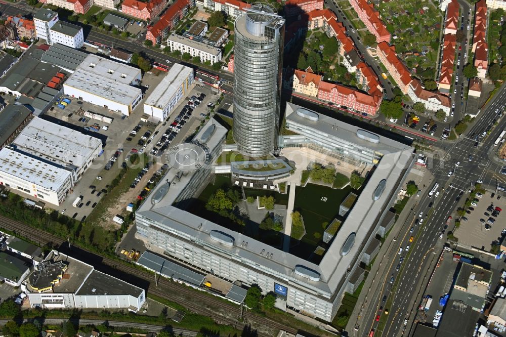 Aerial image Nürnberg - High-rise buildings Nuernberger Versicherungsgruppe on Ostendstrasse in Nuremberg in the state Bavaria
