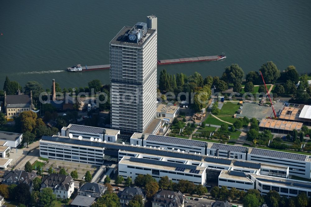 Aerial photograph Bonn - High-rise buildings United Nations Conpus Bonn on Platz of Vereinten Nationen in the district Beuel in Bonn in the state North Rhine-Westphalia, Germany