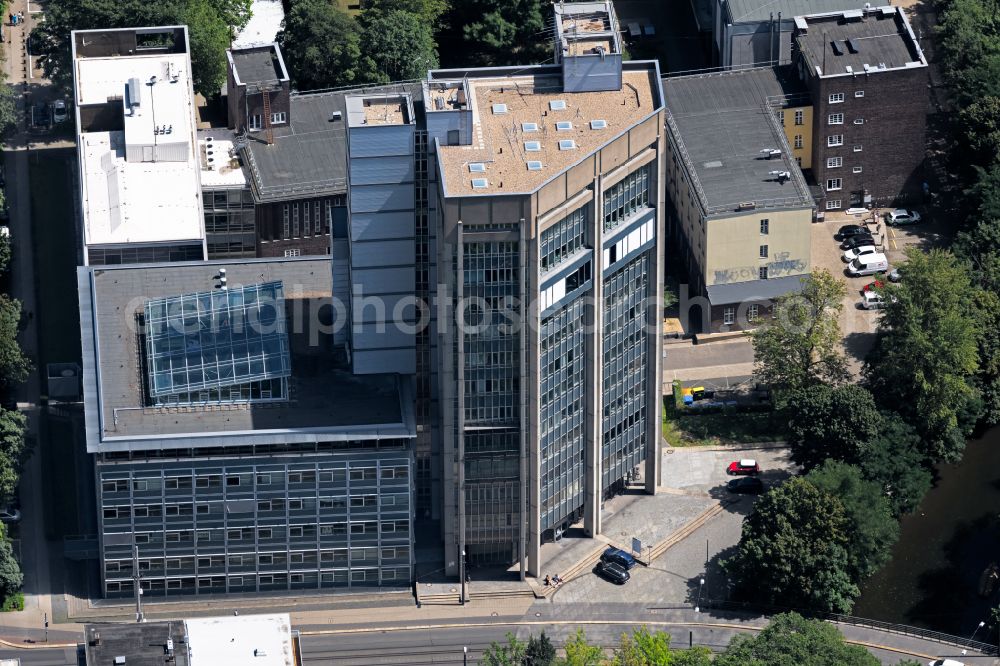 Braunschweig from above - High-rise building of the university of TU Technische Universitaet on street Muehlenpfordtstrasse in the district Nordstadt in Brunswick in the state Lower Saxony, Germany