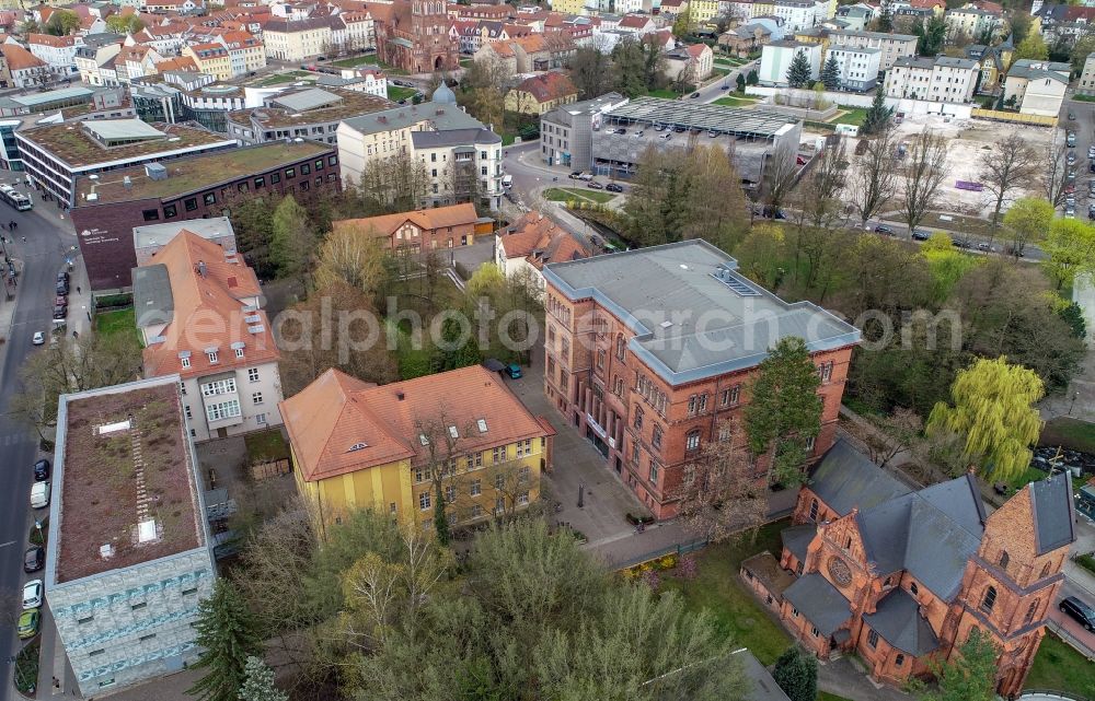 Aerial photograph Eberswalde - Campus building of the University of Applied Sciences Hochschule fuer nachhaltige Entwicklung on Schicklerstrasse in Eberswalde in the state Brandenburg, Germany