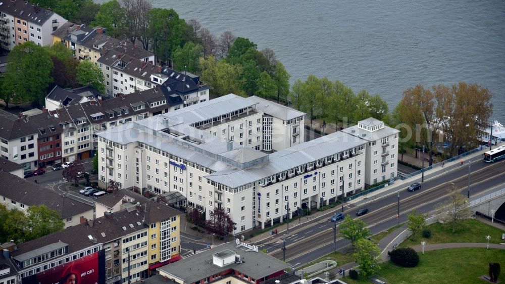 Bonn from the bird's eye view: Hotel Hilton in Bonn in the state North Rhine-Westphalia, Germany