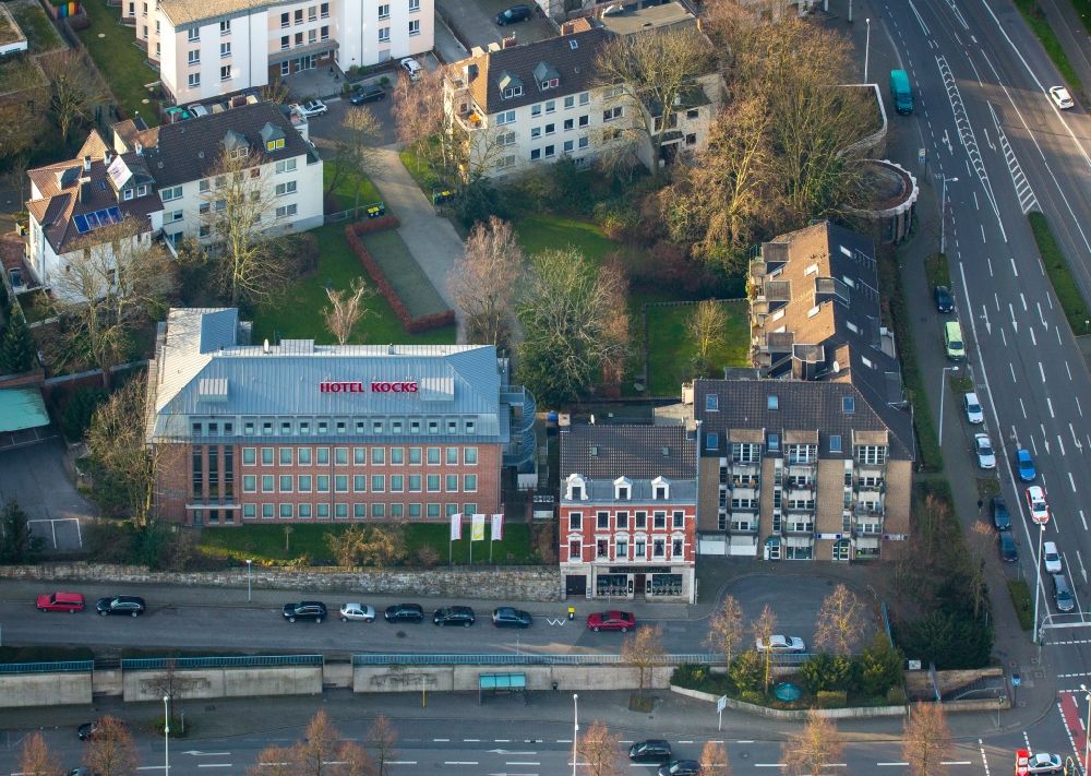 Aerial photograph Mülheim an der Ruhr - Hotel KOCKS on Muehlberg in Muelheim on the Ruhr in the state of North Rhine-Westphalia