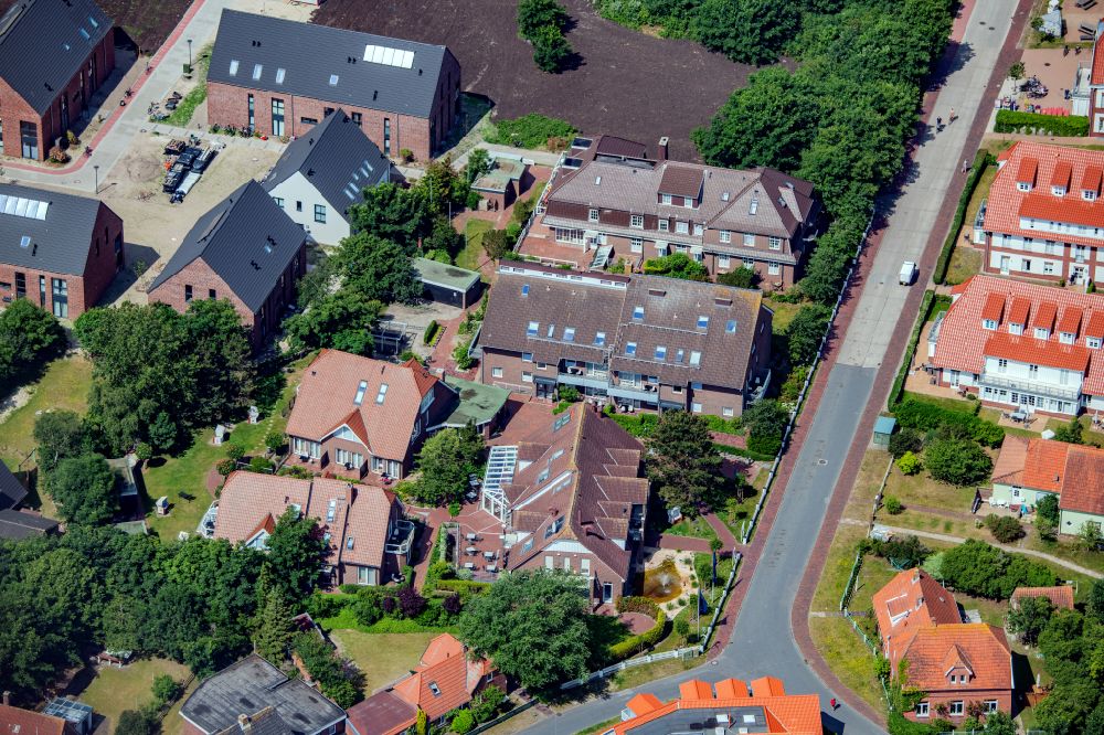Aerial image Langeoog - Complex of the hotel building Hotel Upstalsboom Langeoog in Langeoog on island Langeoog in the state Lower Saxony, Germany