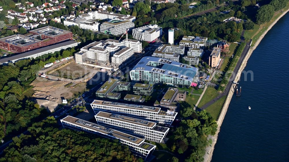 Aerial image Bonn - Complex of the hotel building Koneha Grand Bonn Am Bonner Bogen in the district Beuel in Bonn in the state North Rhine-Westphalia, Germany