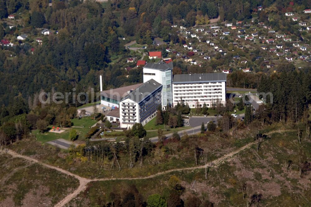 Aerial photograph Suhl - Complex of the hotel building Ringberghotel on street Ringberg in Suhl in the state Thuringia, Germany