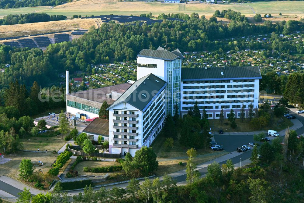 Suhl from above - Complex of the hotel building Ringberghotel on street Ringberg in Suhl at Thueringer Wald in the state Thuringia, Germany