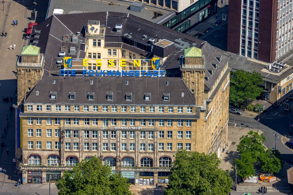 Aerial photograph Essen - Building complex of the hotel complex Select Hotel Handelshof Essen on Willy-Brandt-Platz in the Stadtkern part of Essen in the Ruhr area in the state North Rhine-Westphalia, Germany