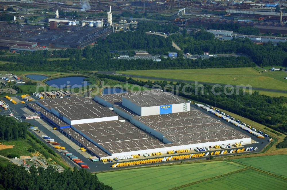 Aerial image Salzgitter - Seat of the IKEA Distribution Services GmbH in Salzgitter im Bundesland Niedersachsen in Salzgitter in Lower Saxony