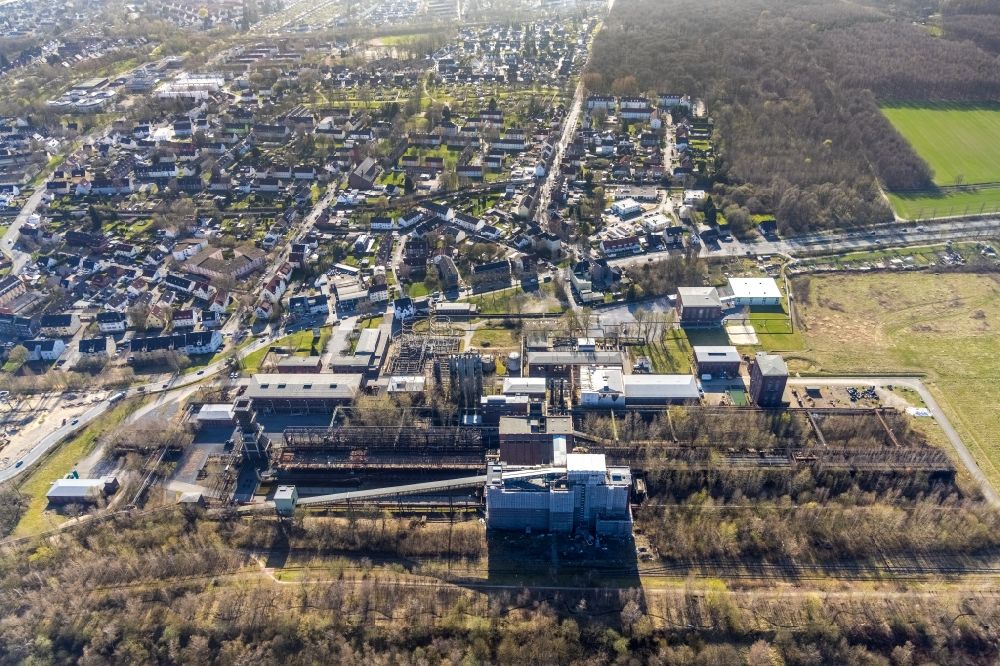 Aerial image Dortmund - Industrial monument of the disused technical facilities on the former site of the Kokerei Hansa in Dortmund at Ruhrgebiet in the state North Rhine-Westphalia, Germany