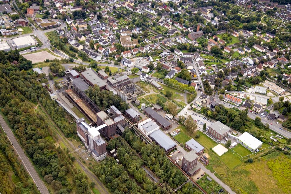 Dortmund from the bird's eye view: Industrial monument of the disused technical facilities on the former site of the Kokerei Hansa in Dortmund at Ruhrgebiet in the state North Rhine-Westphalia, Germany