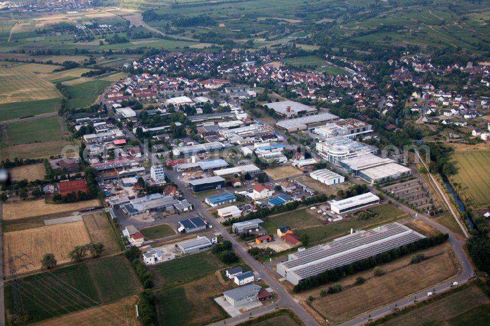 Aerial photograph Bahlingen am Kaiserstuhl - Industrial and commercial area Ost in Bahlingen on Kaiserstuhl in the state Baden-Wuerttemberg