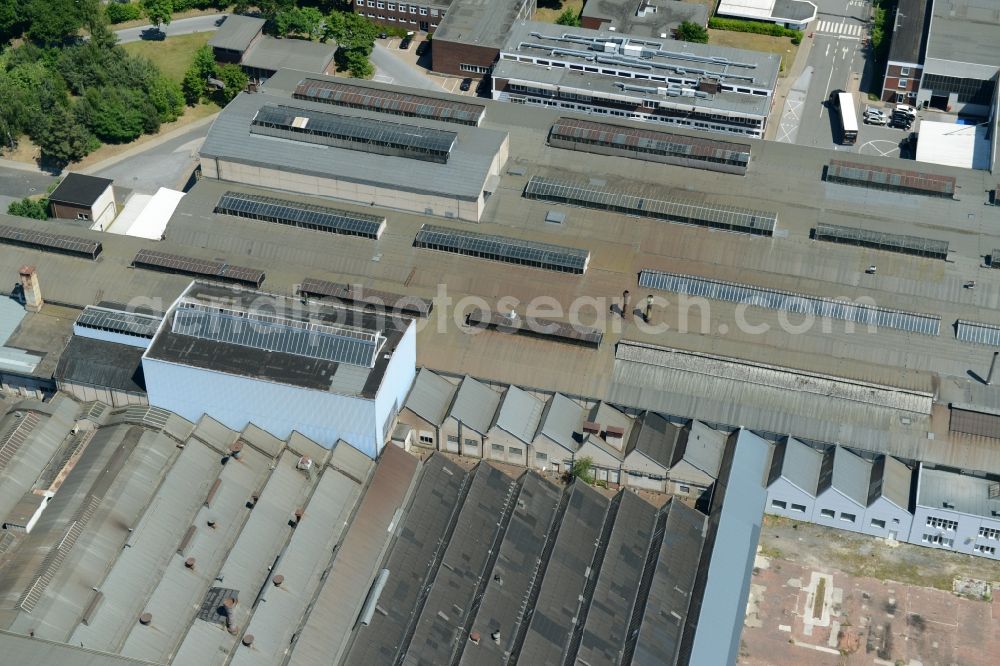 Bielefeld from the bird's eye view: Industrial and commercial area Oeko-Tech Park Windelsbleiche GmbH in Bielefeld in the state North Rhine-Westphalia, Germany