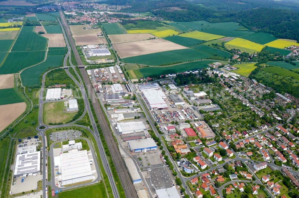 Aerial image Bovenden - Industrial and commercial area in Bovenden in the state Lower Saxony, Germany