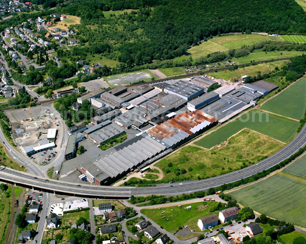 Aerial image Burg - Industrial and commercial area in Burg in the state Hesse, Germany