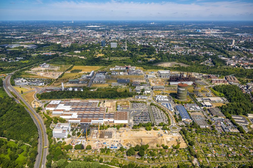 Aerial image Dortmund - Industrial and commercial area in the district Phoenix West in Dortmund at Ruhrgebiet in the state North Rhine-Westphalia, Germany