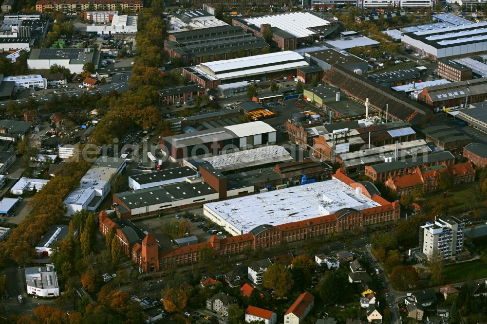 Aerial photograph Berlin - Industrial and commercial area on Eichborndamm in the district Reinickendorf in the district Borsigwalde in Berlin, Germany