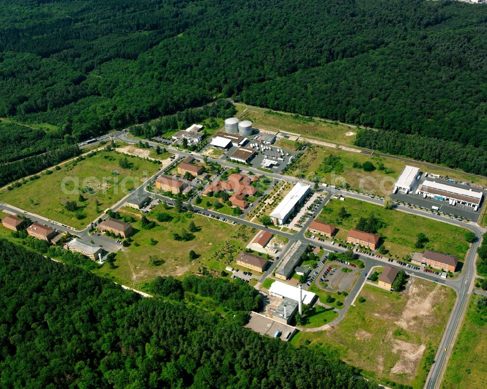Gießen from above - Industrial and commercial area on Europastrasse in Giessen in the state Hesse, Germany