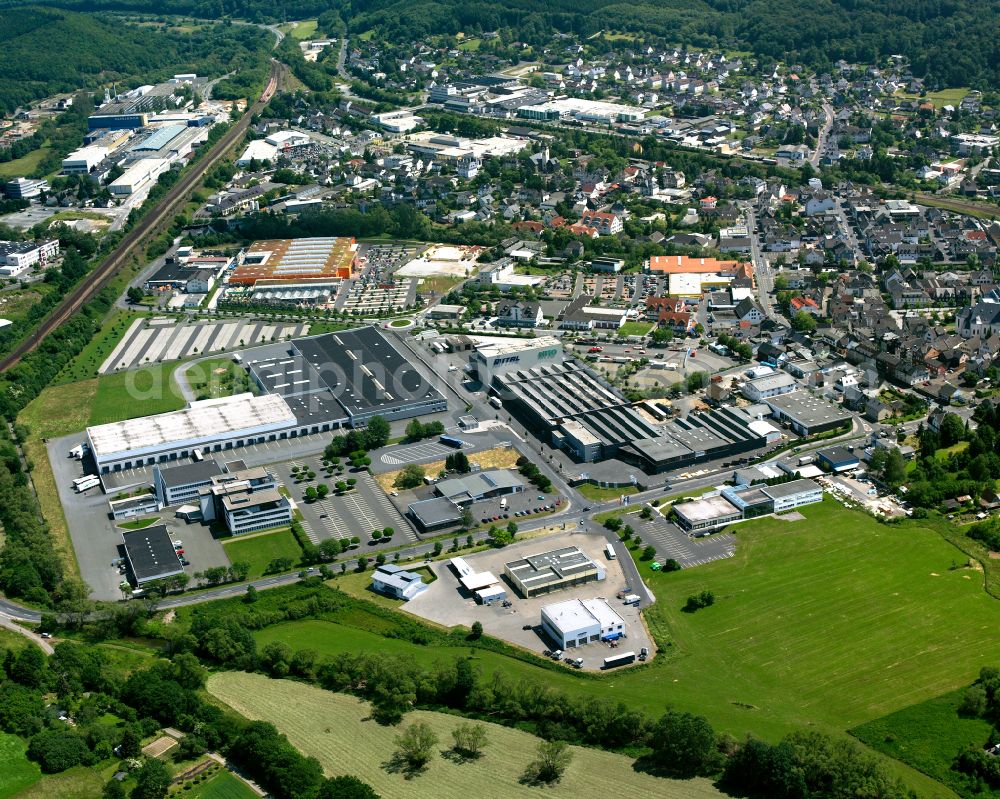 Haiger from above - Industrial and commercial area in Haiger in the state Hesse, Germany