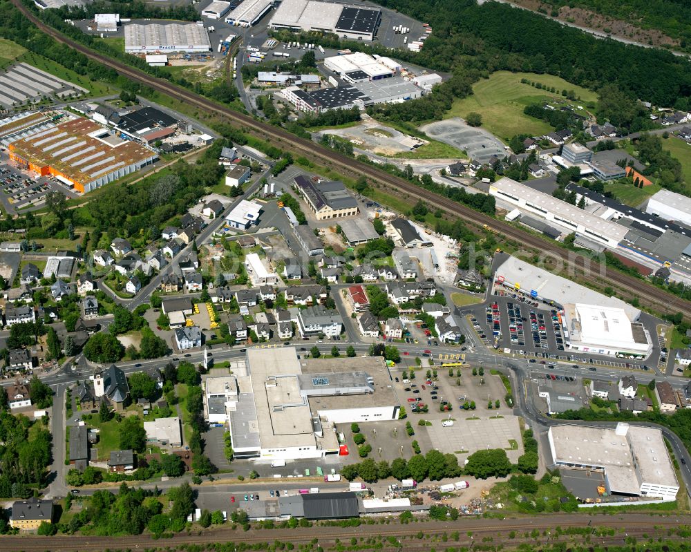 Haiger from the bird's eye view: Industrial and commercial area in Haiger in the state Hesse, Germany